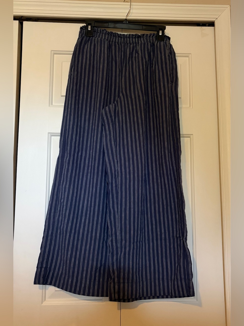 aerie Navy Blue Vertical Stripe Joggers